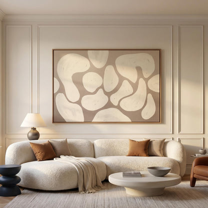Abstract Organic Shapes Canvas Wall Art