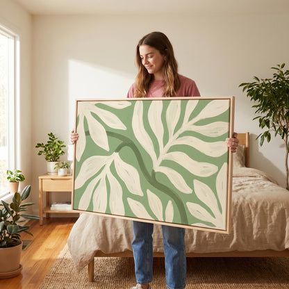 Abstract Leaf Canvas Wall Art