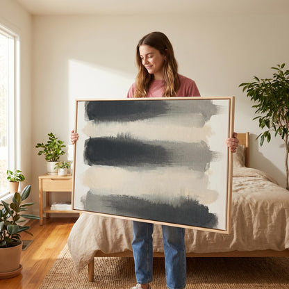 Abstract Brushstroke Canvas Wall Art