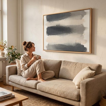 Abstract Brushstroke Canvas Wall Art
