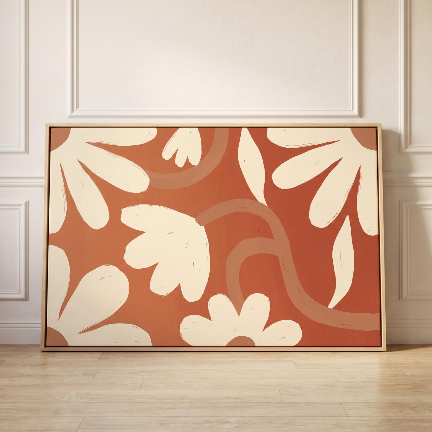 Abstract Floral Canvas Wall Art