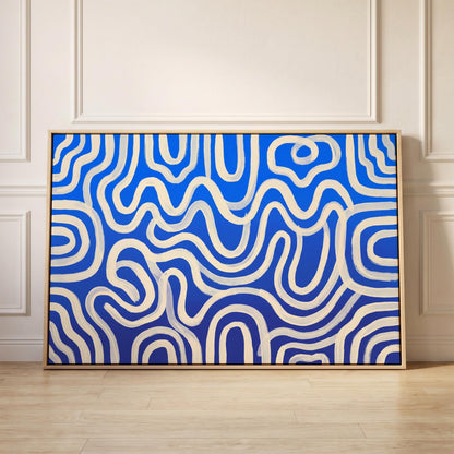 Abstract Wavy Lines Canvas Wall Art