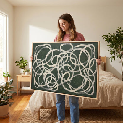 Abstract Swirl Canvas Wall Art