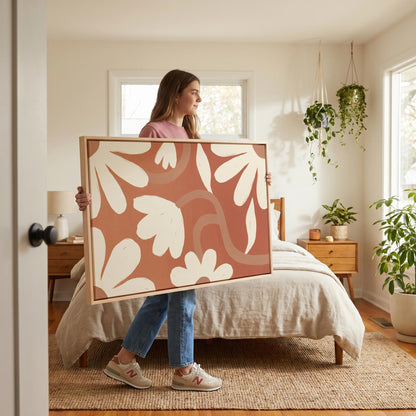 Abstract Floral Canvas Wall Art