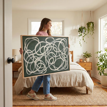 Abstract Swirl Canvas Wall Art
