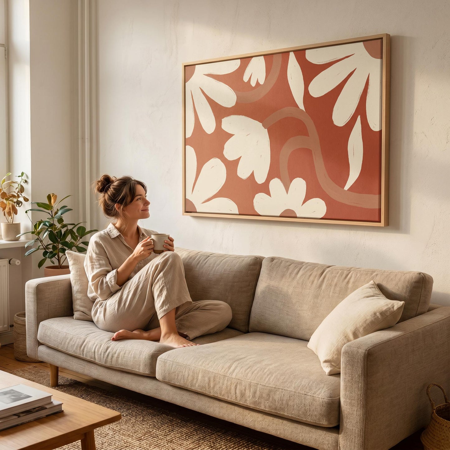 Abstract Floral Canvas Wall Art