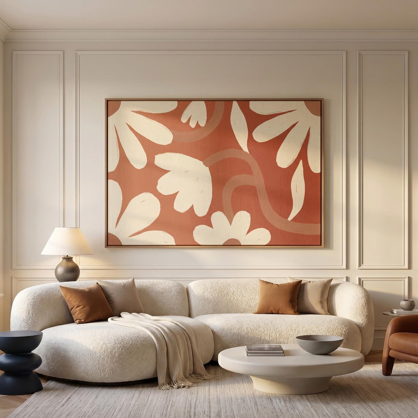 Abstract Floral Canvas Wall Art