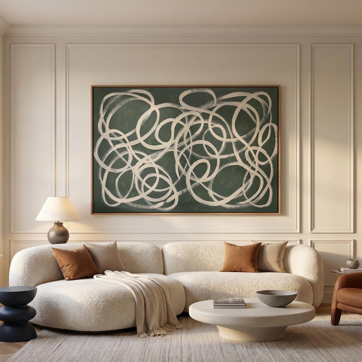 Abstract Swirl Canvas Wall Art