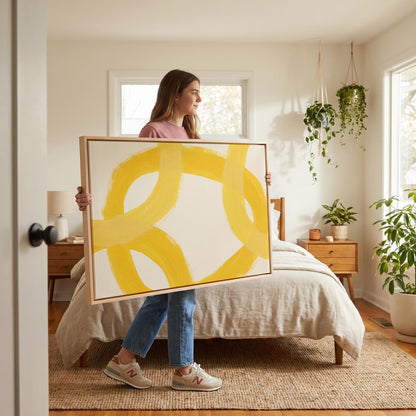 Abstract Brushstroke Canvas Wall Art