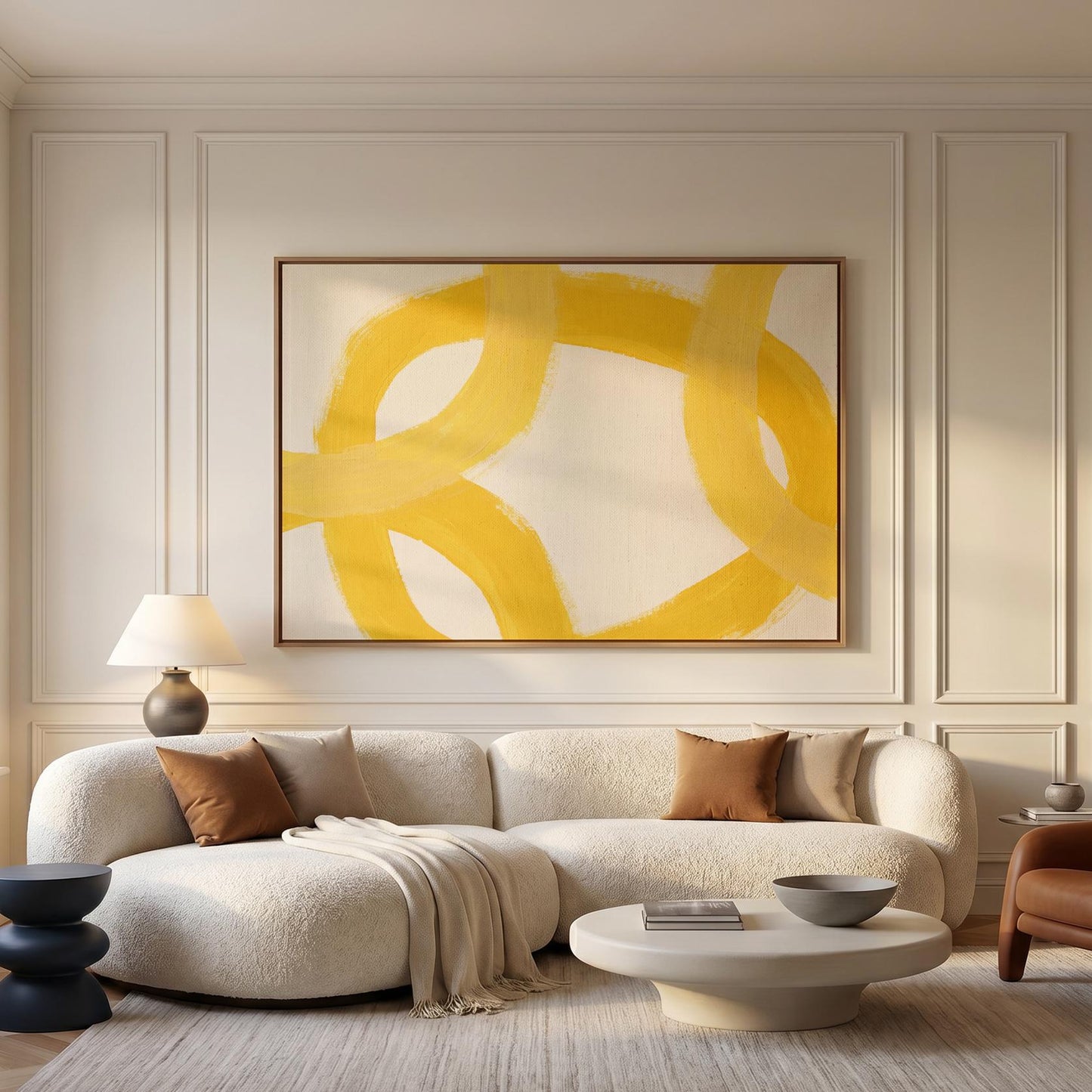 Abstract Brushstroke Canvas Wall Art
