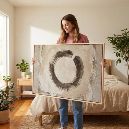 Enso Circle Canvas Wall Art
