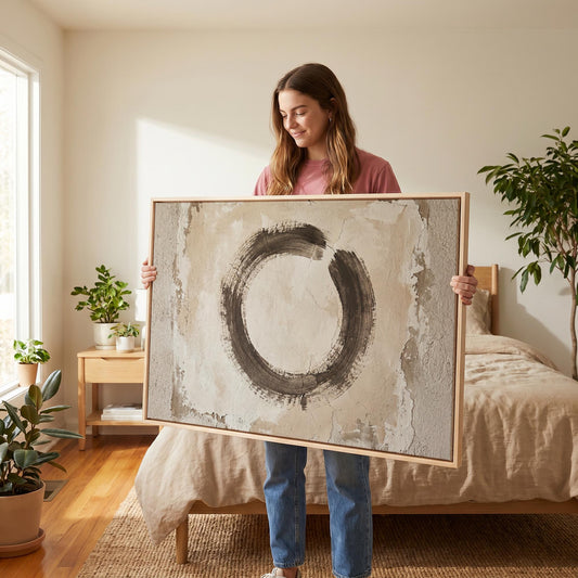 Enso Circle Canvas Wall Art