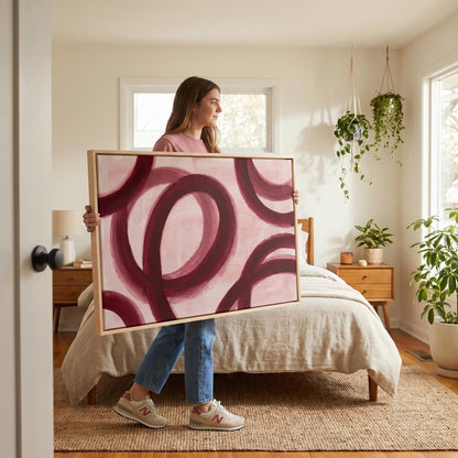 Abstract Circles Canvas Wall Art