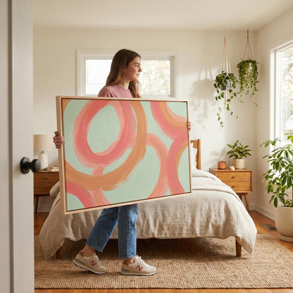 Abstract Swirl Canvas Wall Art
