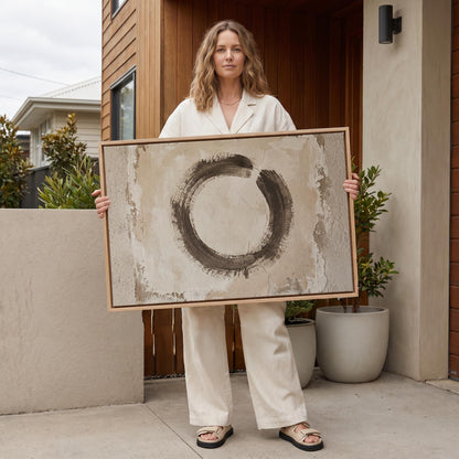 Enso Circle Canvas Wall Art