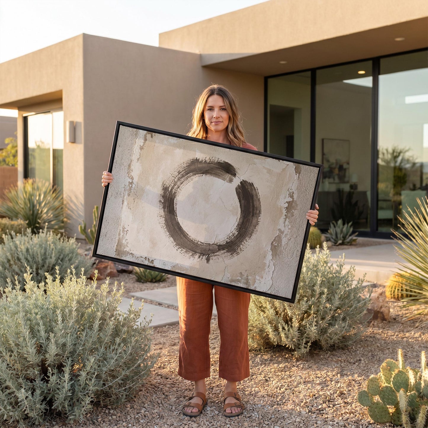 Enso Circle Canvas Wall Art