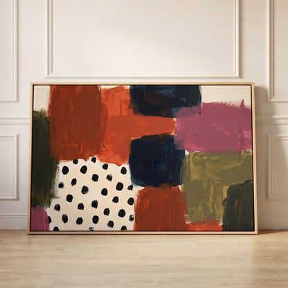 Abstract Color Block Canvas Wall Art