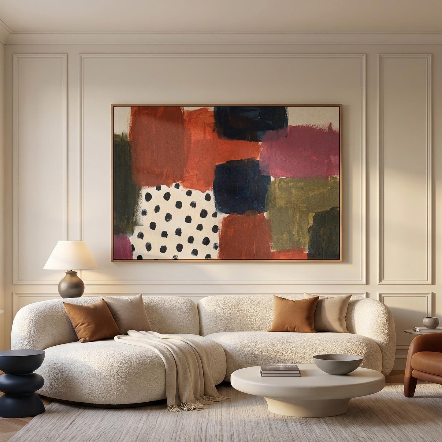 Abstract Color Block Canvas Wall Art