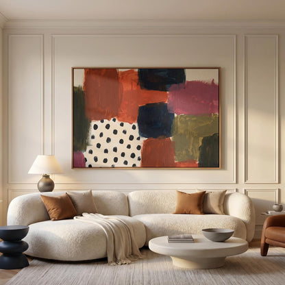Abstract Color Block Canvas Wall Art