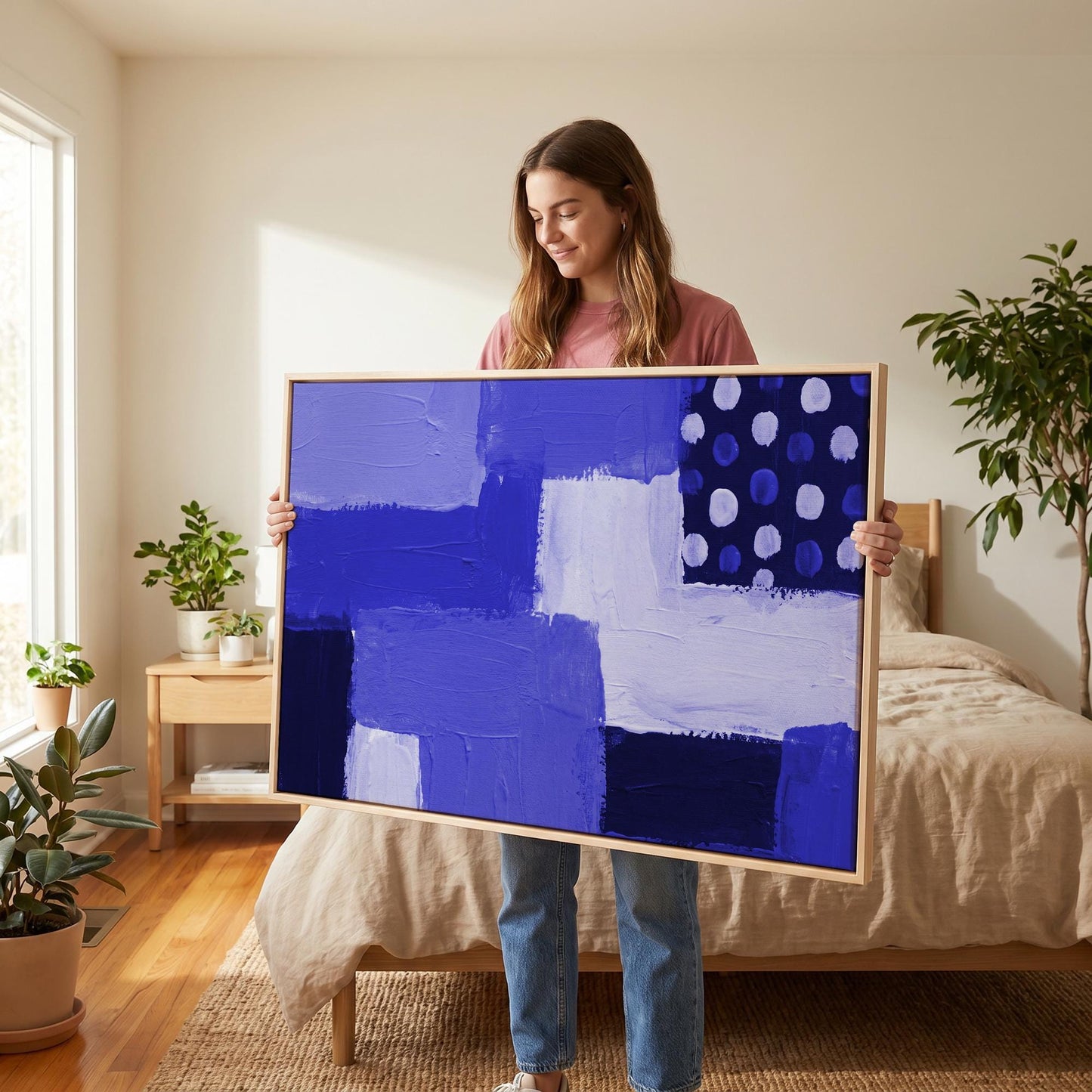 Abstract Color Block Canvas Wall Art
