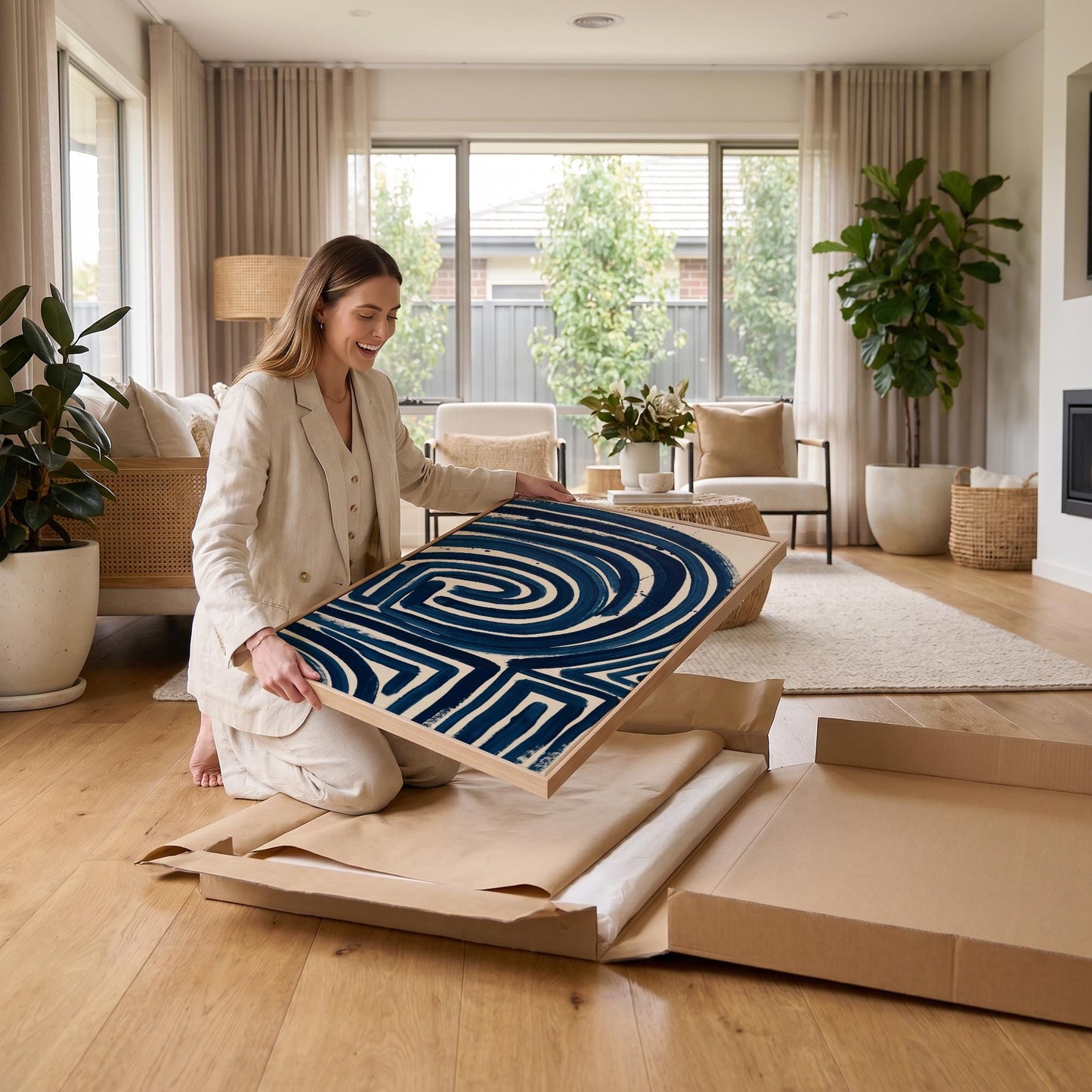 Abstract Maze Canvas Wall Art