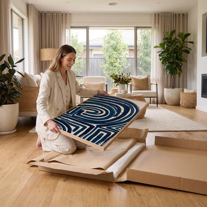 Abstract Maze Canvas Wall Art