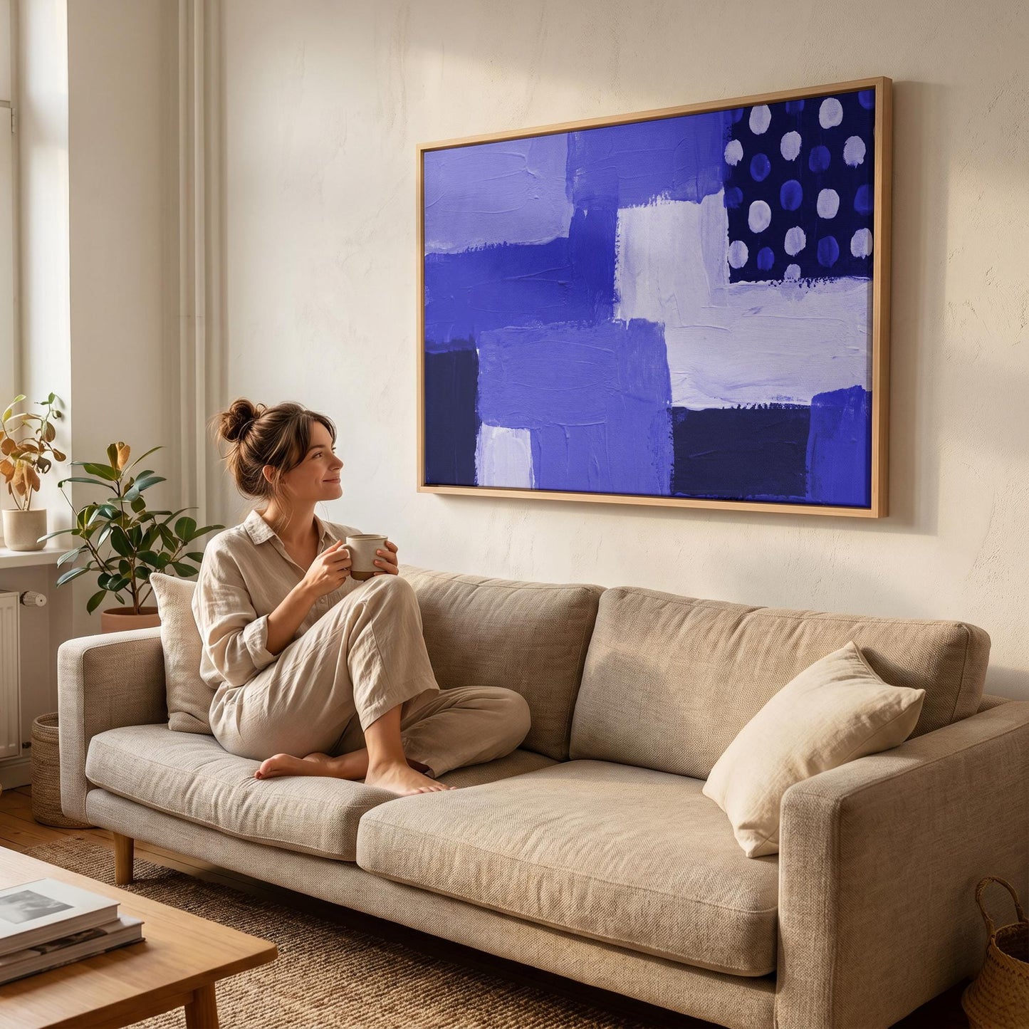 Abstract Color Block Canvas Wall Art