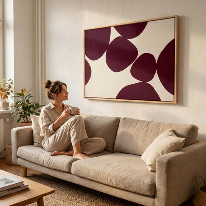 Abstract Organic Shapes Canvas Wall Art