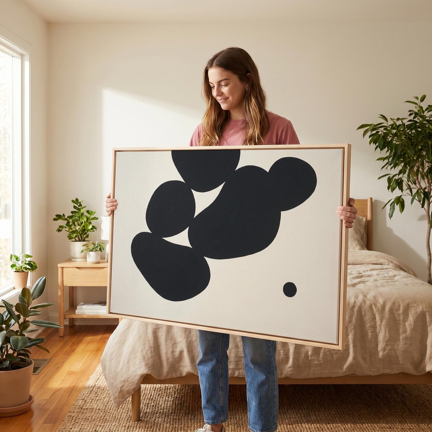 Abstract Organic Shapes Canvas Wall Art
