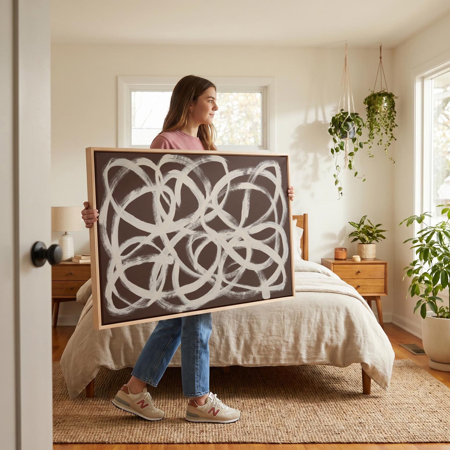 Abstract Brush Strokes Canvas Wall Art