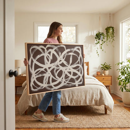 Abstract Brush Strokes Canvas Wall Art
