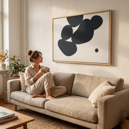 Abstract Organic Shapes Canvas Wall Art