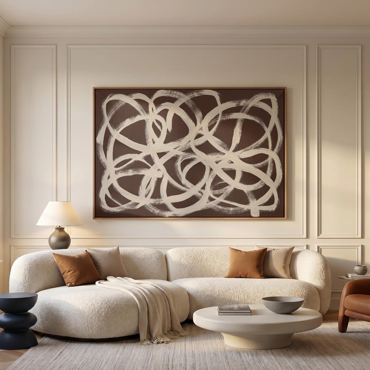 Abstract Brush Strokes Canvas Wall Art