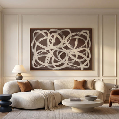 Abstract Brush Strokes Canvas Wall Art