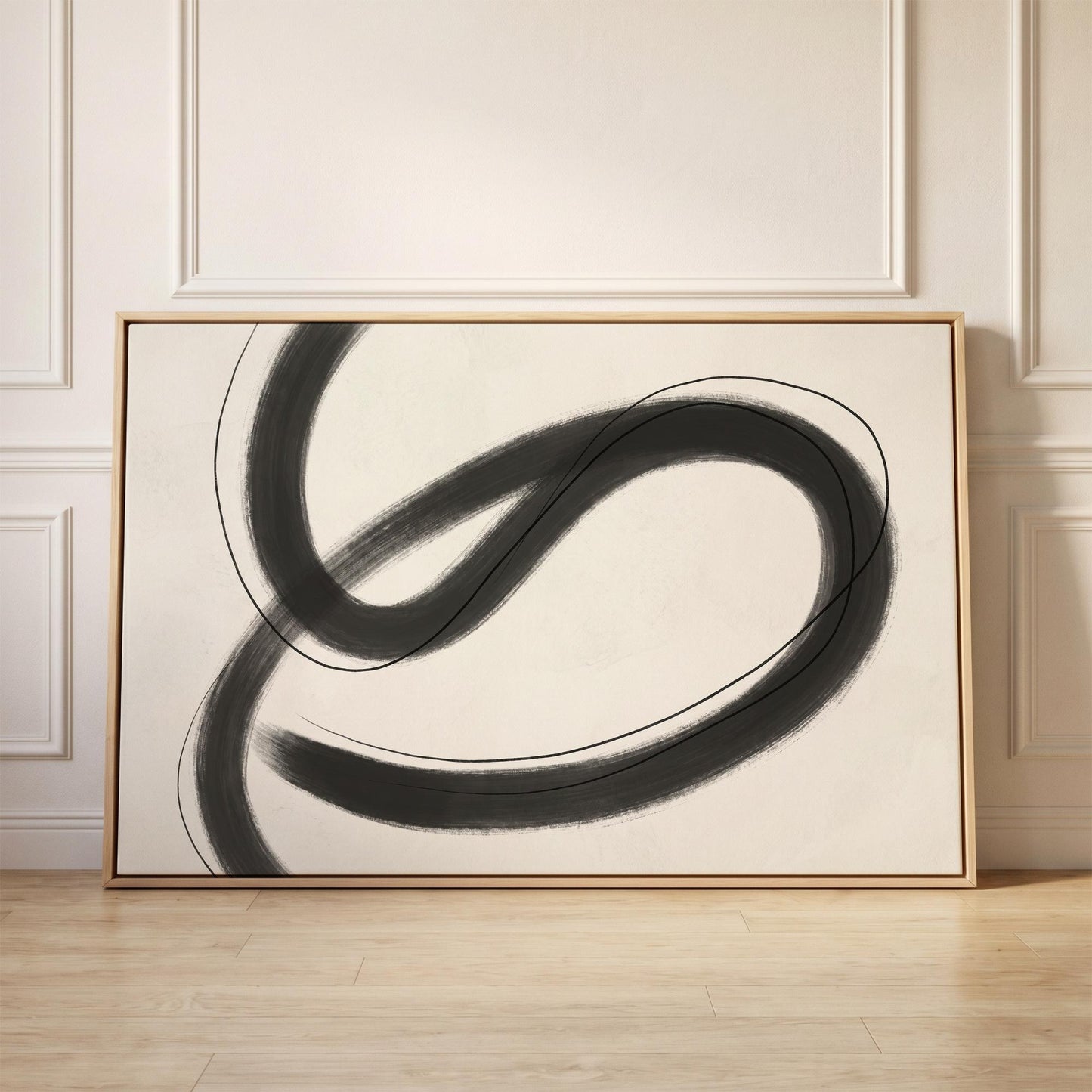 Abstract Brush Stroke Canvas Wall Art