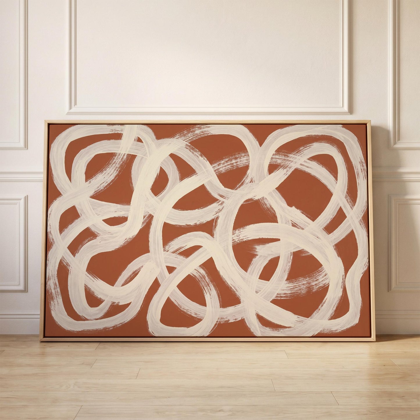 Abstract Brush Stroke Canvas Wall Art