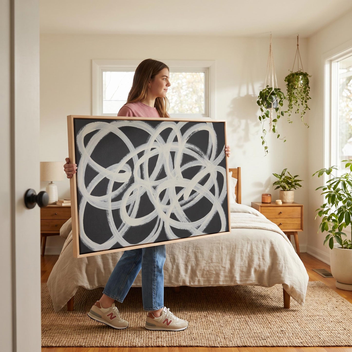 Abstract Circles Canvas Wall Art