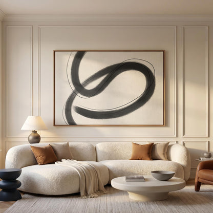 Abstract Brush Stroke Canvas Wall Art