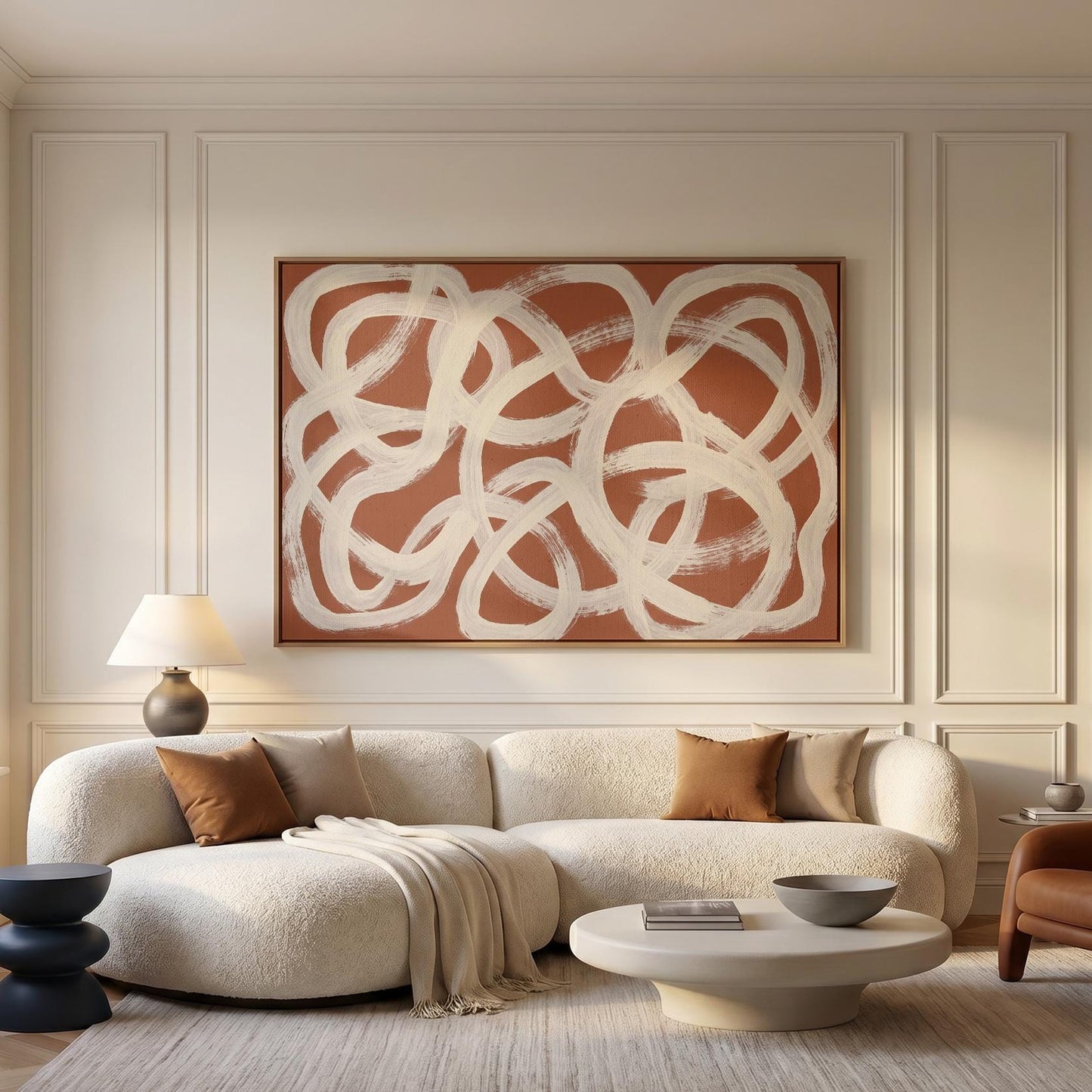 Abstract Brush Stroke Canvas Wall Art