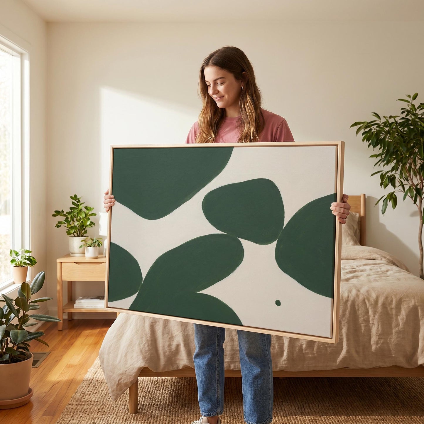 Abstract Organic Shapes Canvas Wall Art