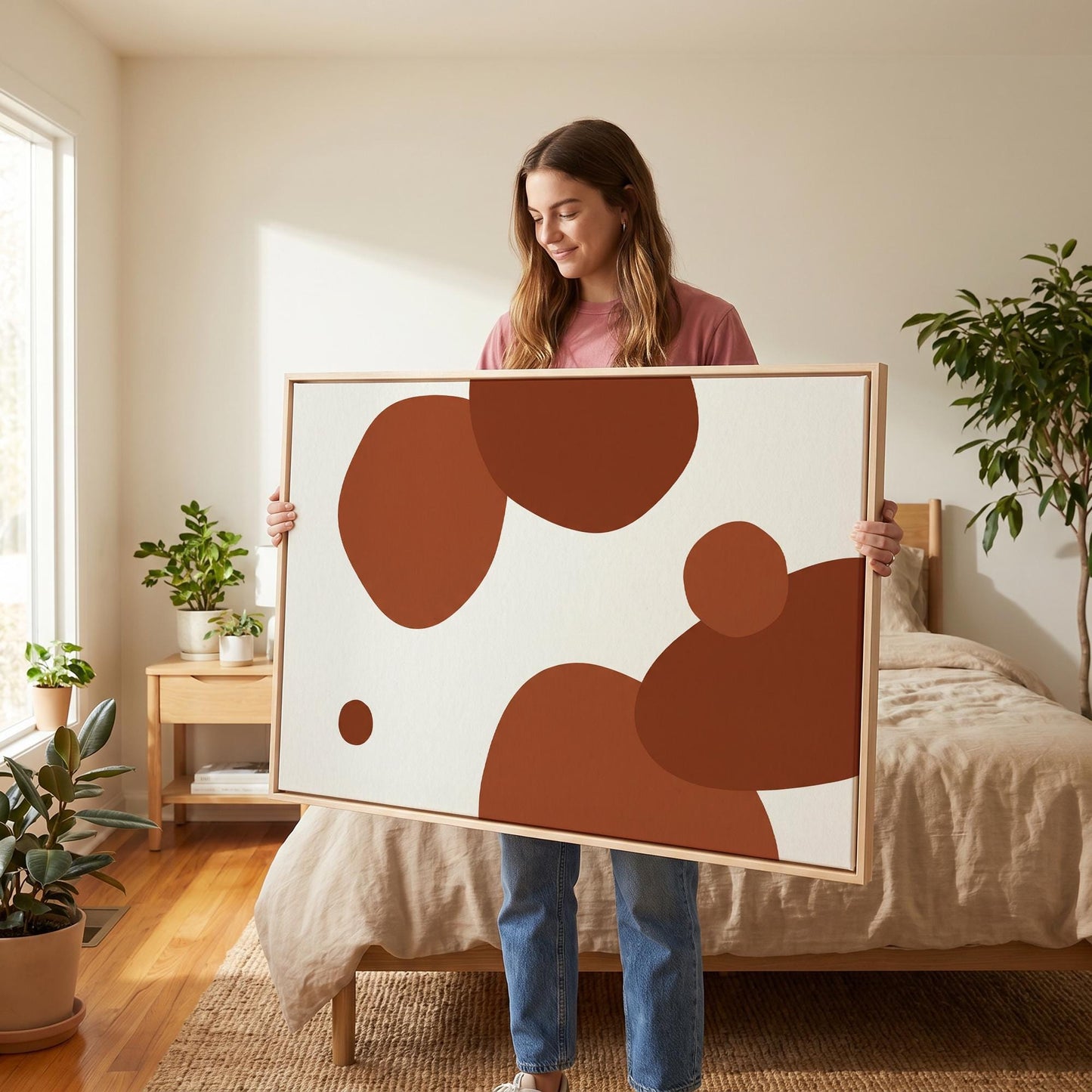Abstract Organic Shapes Canvas Wall Art