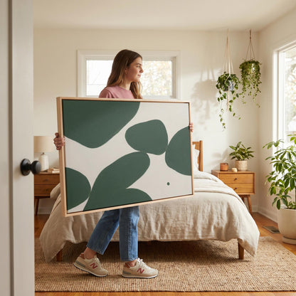 Abstract Organic Shapes Canvas Wall Art