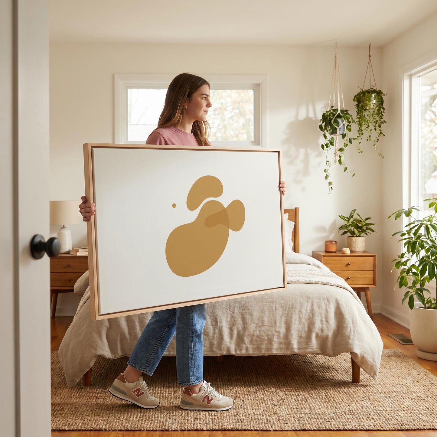 Abstract Organic Shapes Canvas Wall Art