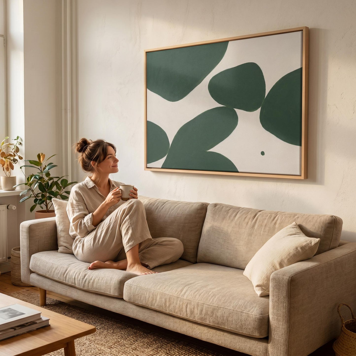 Abstract Organic Shapes Canvas Wall Art