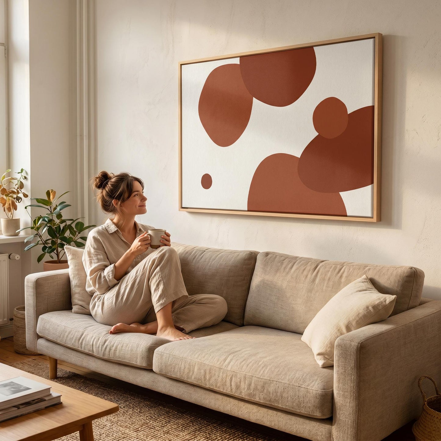 Abstract Organic Shapes Canvas Wall Art