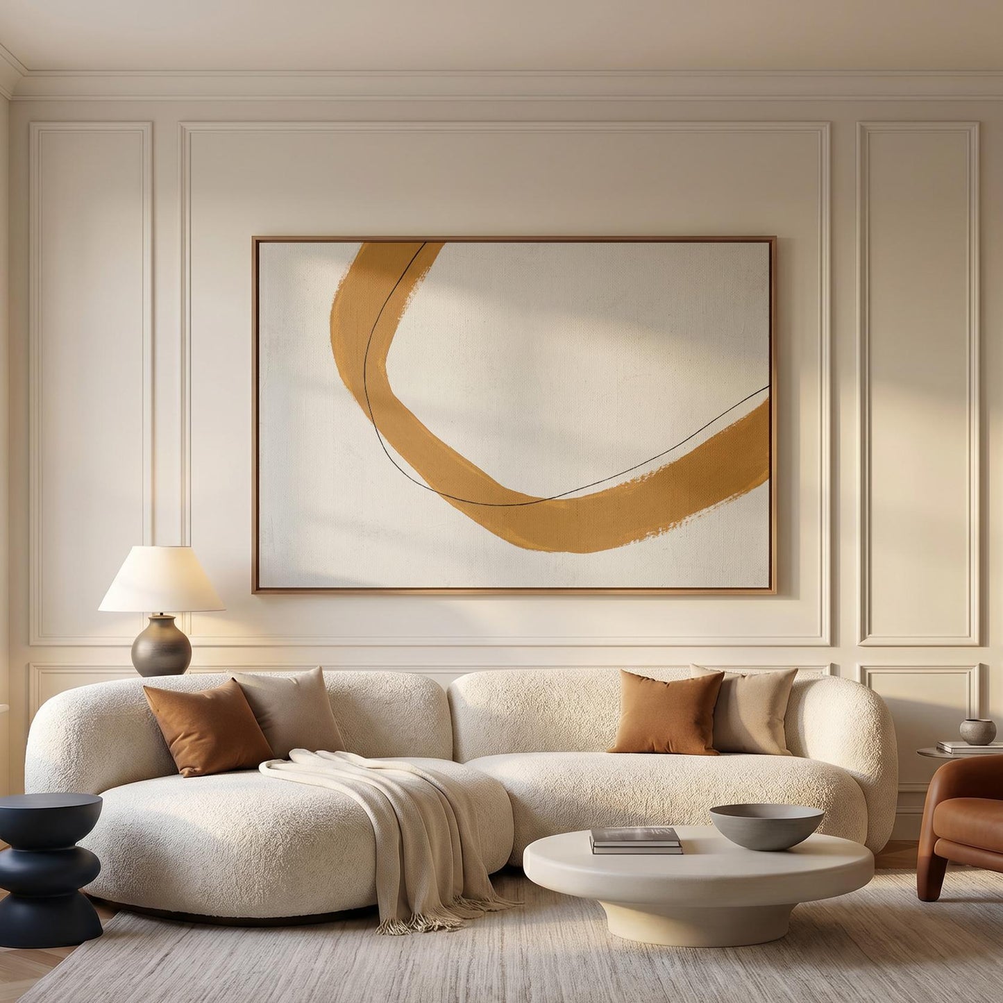 Abstract Brushstroke Canvas Wall Art