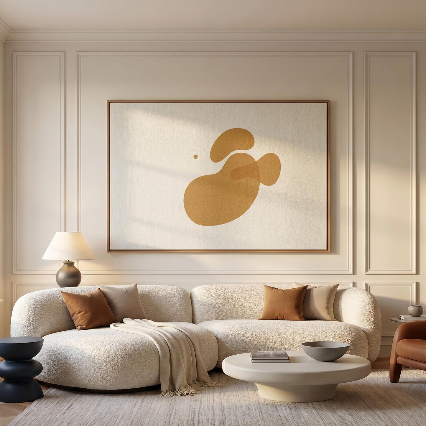 Abstract Organic Shapes Canvas Wall Art