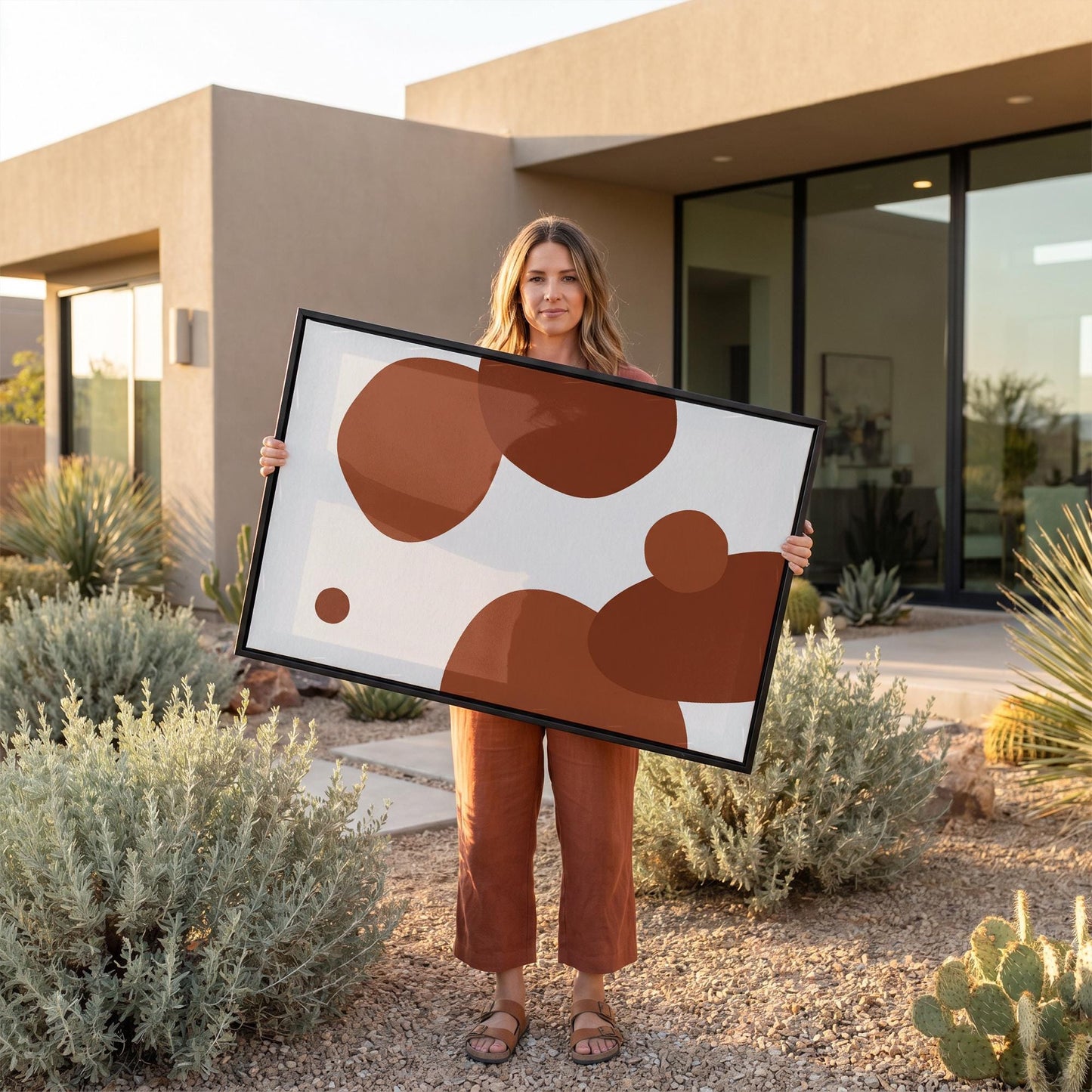 Abstract Organic Shapes Canvas Wall Art