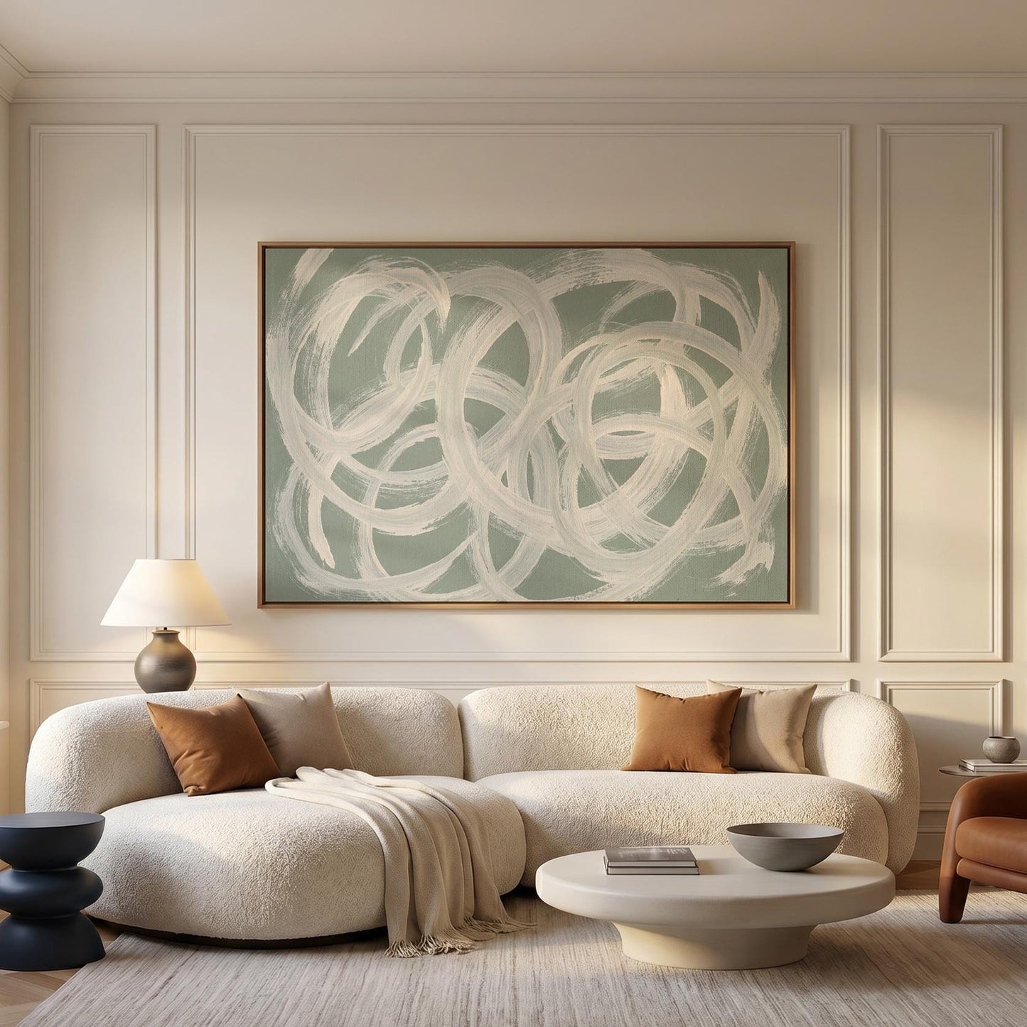 Abstract Swirl Canvas Wall Art