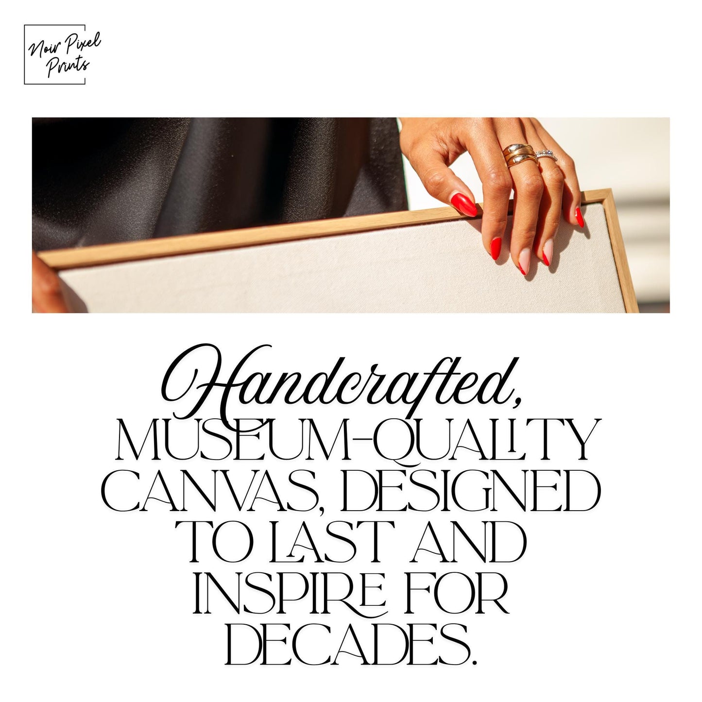 Frame profile and depth detail for this canvas print